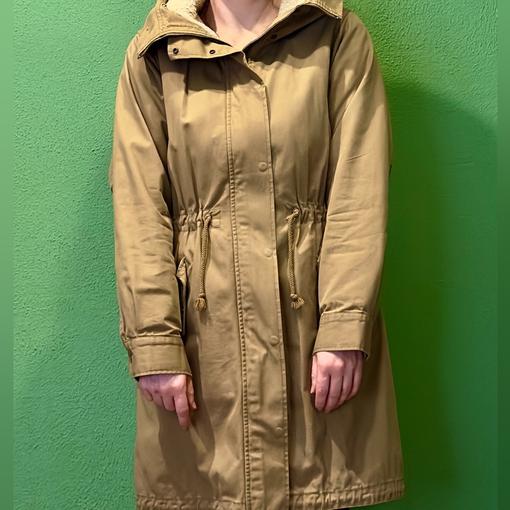 Lovely tan parka-style coat